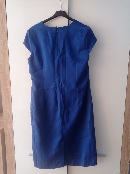 Sukienka na wesele niebieska granatowa błyszcząca xxxl 46