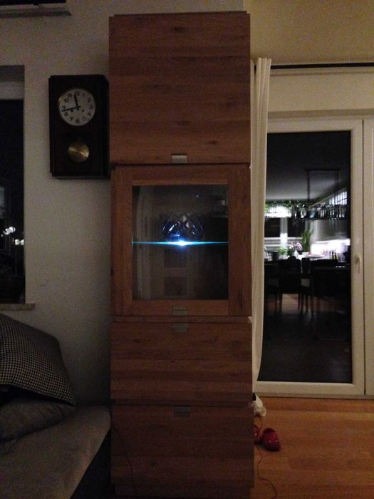 Almi decor Szafka regał witryna prawdziwy Dąb lity