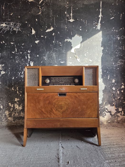 Komoda radiola szafka gramofonowa  copelia Tesla  vintage  retro