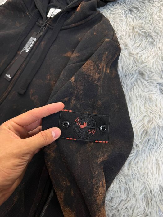 STONE ISLAND | Зіп худі Тай дай Стон айленд | кофта Стонік чорний S M L XL