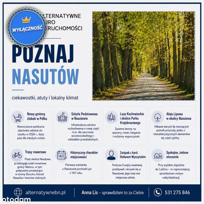 Działki z dobrym dojazdem do Lublina | Nasutów - Widok 2