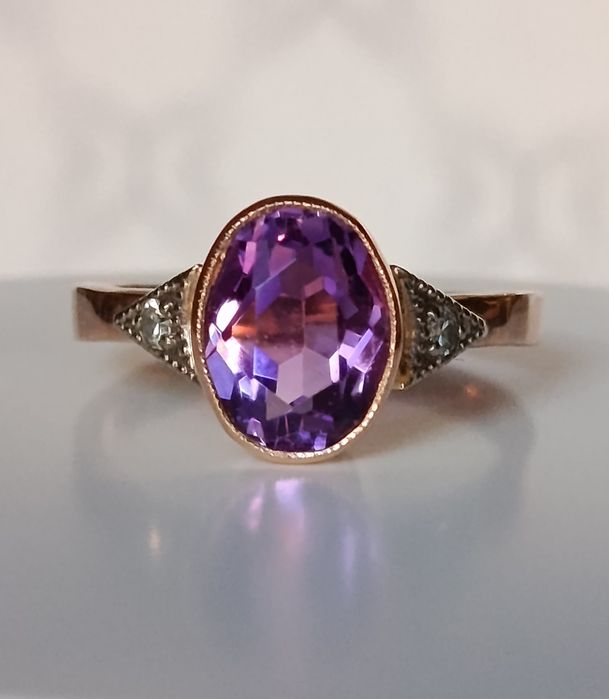 Золотое кольцо с бриллиантами СССР Золота радянська каблучка