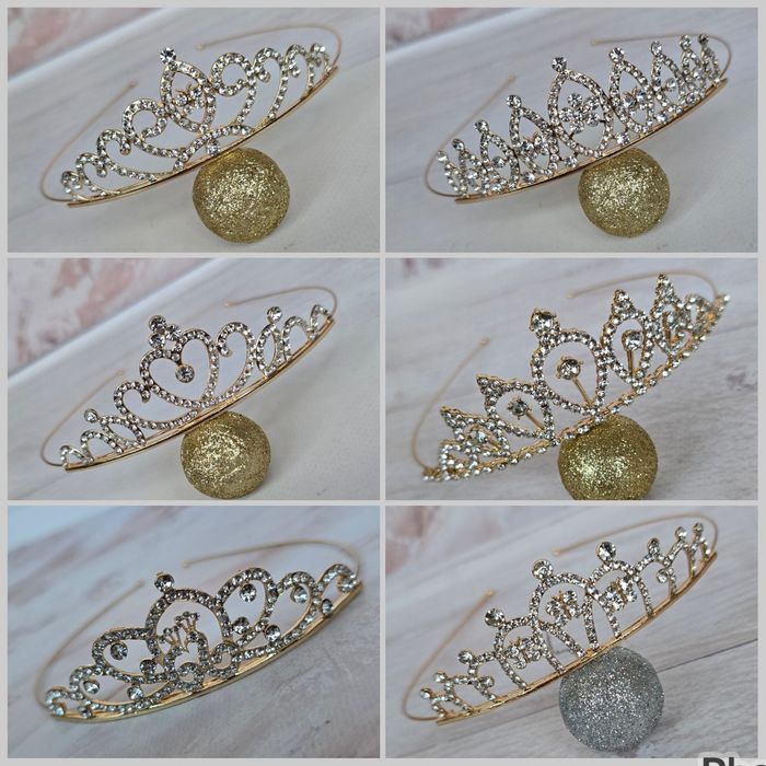 Корона діадема, обруч принцессы с камнями, прикраса на голову, тіара.