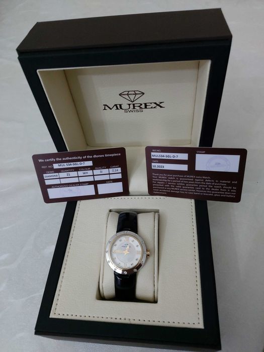 Relógio Suíço de Diamantes Murex -MUL534-SGL-D-7 - Black bracelet