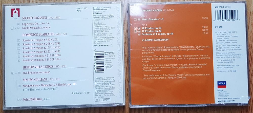 CDs. Verdi, Chopin
