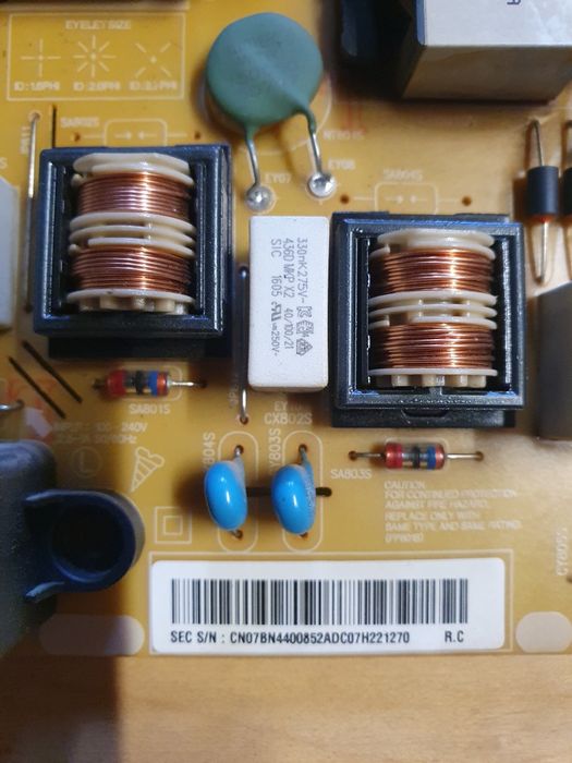 Płyta główna zasilająca telewizora Samsung
