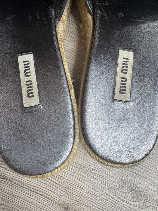 Klapki sandały espadryle na platformie Miu Miu 42 damskie