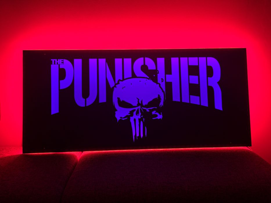 Tablica led Punisher rgb 24V tir 85x38 cm, tablica na tylną ścianę  TIR LOGO