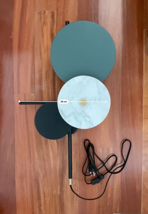 Candeeiro de Parede Design Moderno - Mármore e Metal