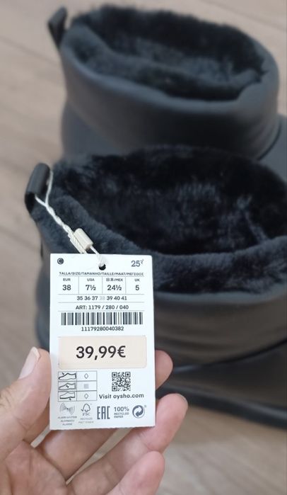 Жіночі шкіряні угги ugg дутики Oysho оригінал