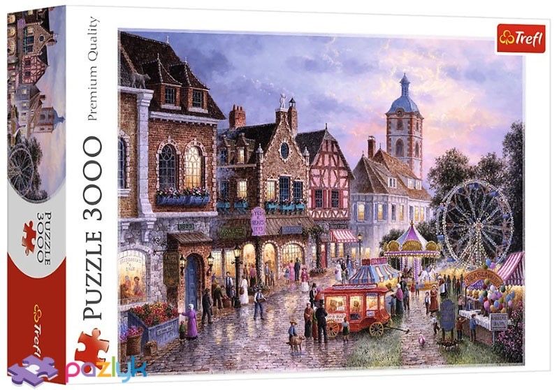 Пазли на 3000, складені 1 раз, всі елементи в наявності.