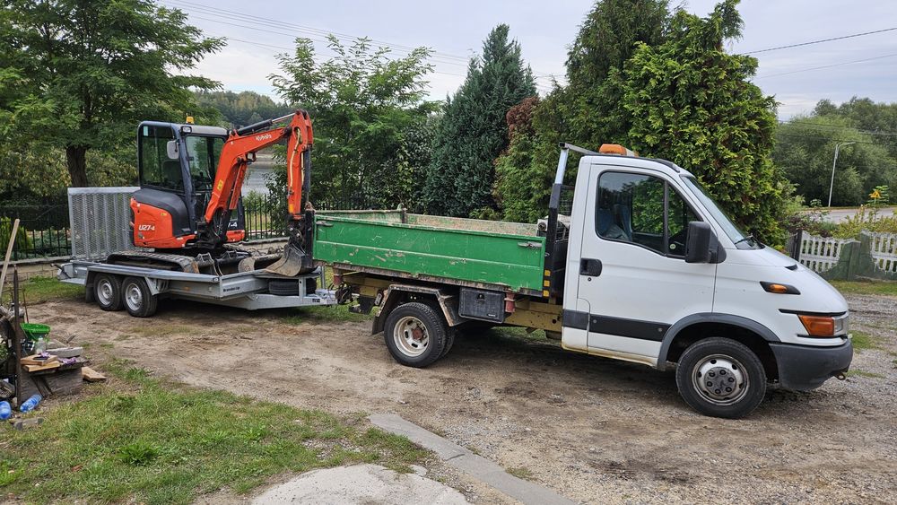 Usługi koparką Transport ziemi  piachu kruszywa Wiertnica odwodni
