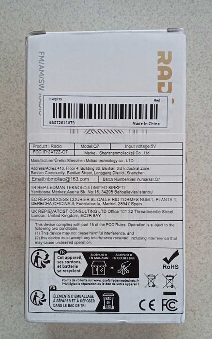 Портативное Радио Q7 с Полным Диапазоном
