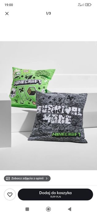 Poszewki na poduszki Minecraft 40x40 nowe!