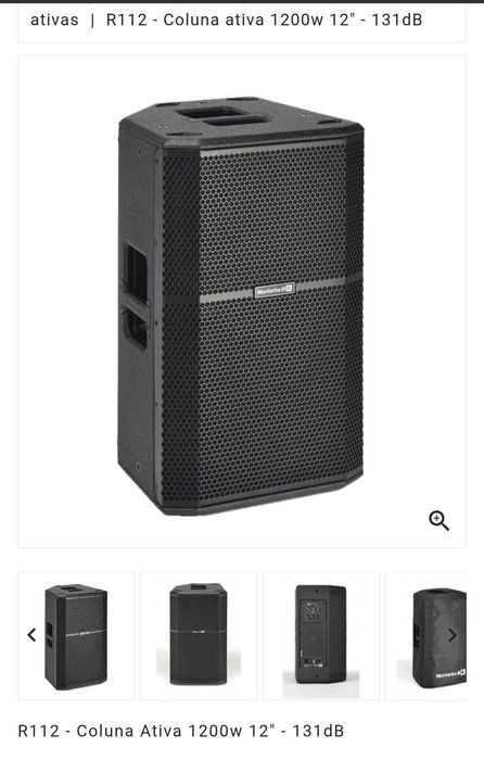 PA 2 COLUNAS MONTARBO Colunas R112 ativa 2400W 12 '131 db