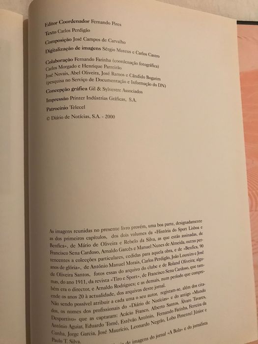 Livro "Sport Lisboa e Benfica "