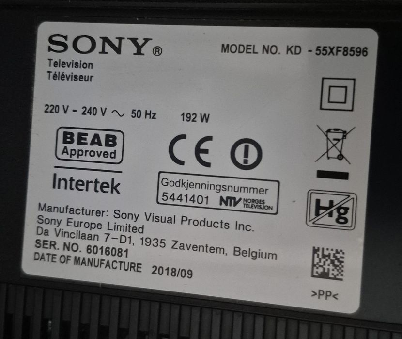 Matryca sony KD55 xf8596