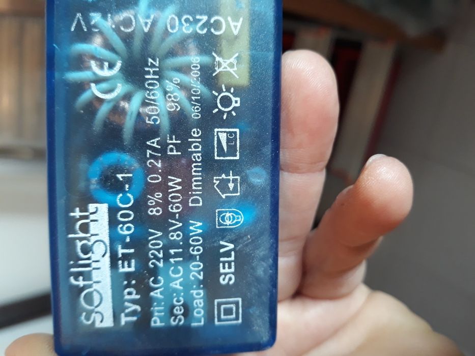 Dimmable transformer for halogen64585055664259120