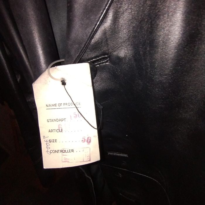 Płaszcz skórzany męski czarny