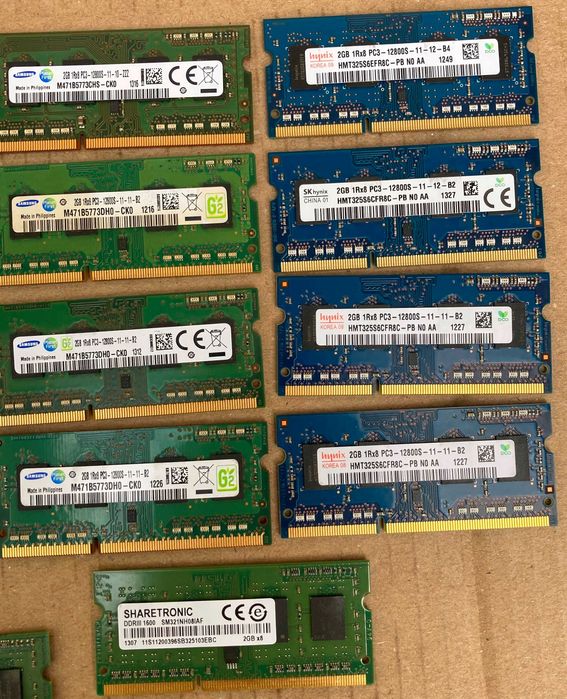 Оперативна пам'ять для ноутбука ОЗУ ОЗП DDR3 DDR3L 2Gb 4Gb