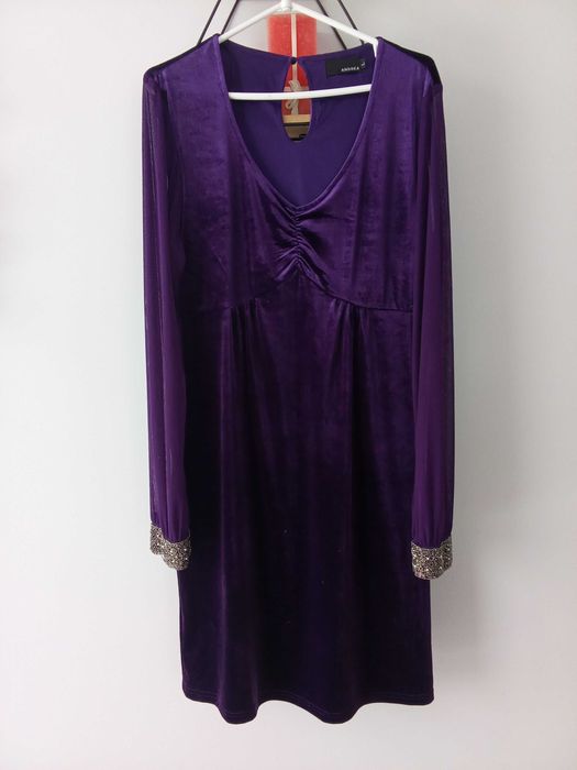 Elegancka fioletowa sukienka 40/42