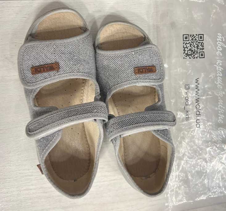 Детские открытые тапочки на липучках тестиль waldi 31 р