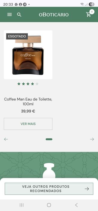 Perfume Coffee Man Boticário novo