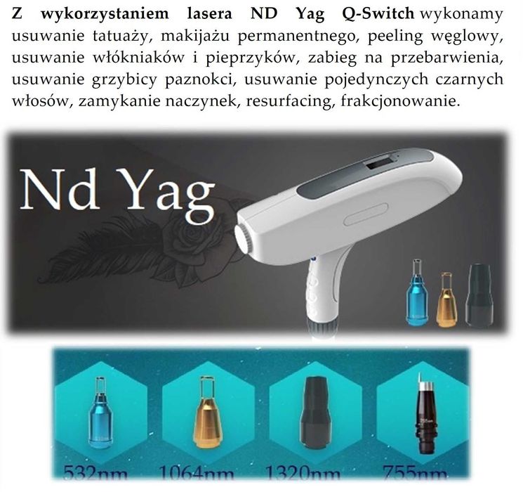 Laser, Platforma Wieloadaniowa  +    IPL/SHR    +   Nd-Yag    +   RF