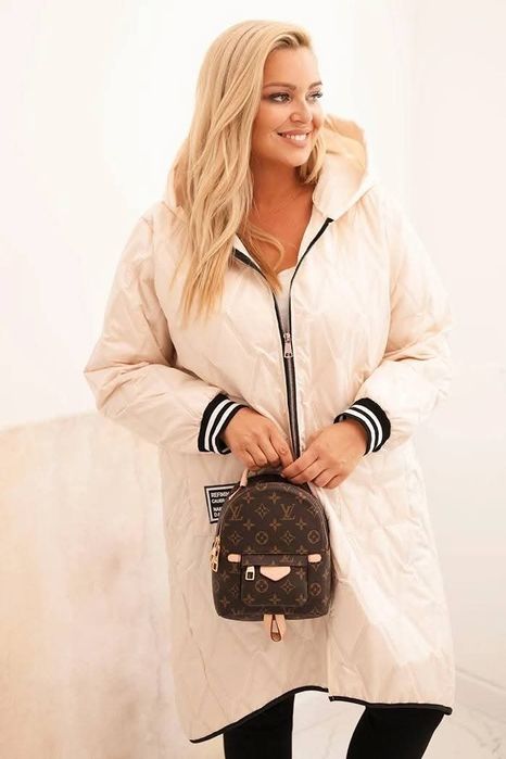 Pikowana kurtka plus size