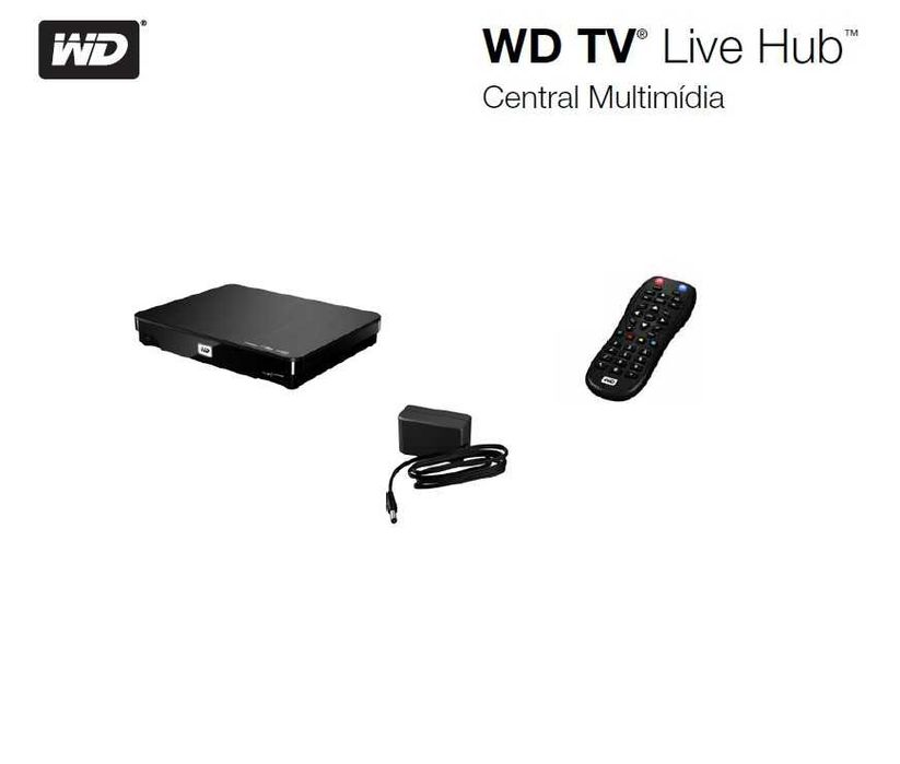 Western Digital 1TB WD TV Live hub c/ comando