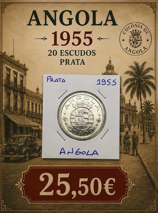 Angola 1955 - 20 Escudos Prata