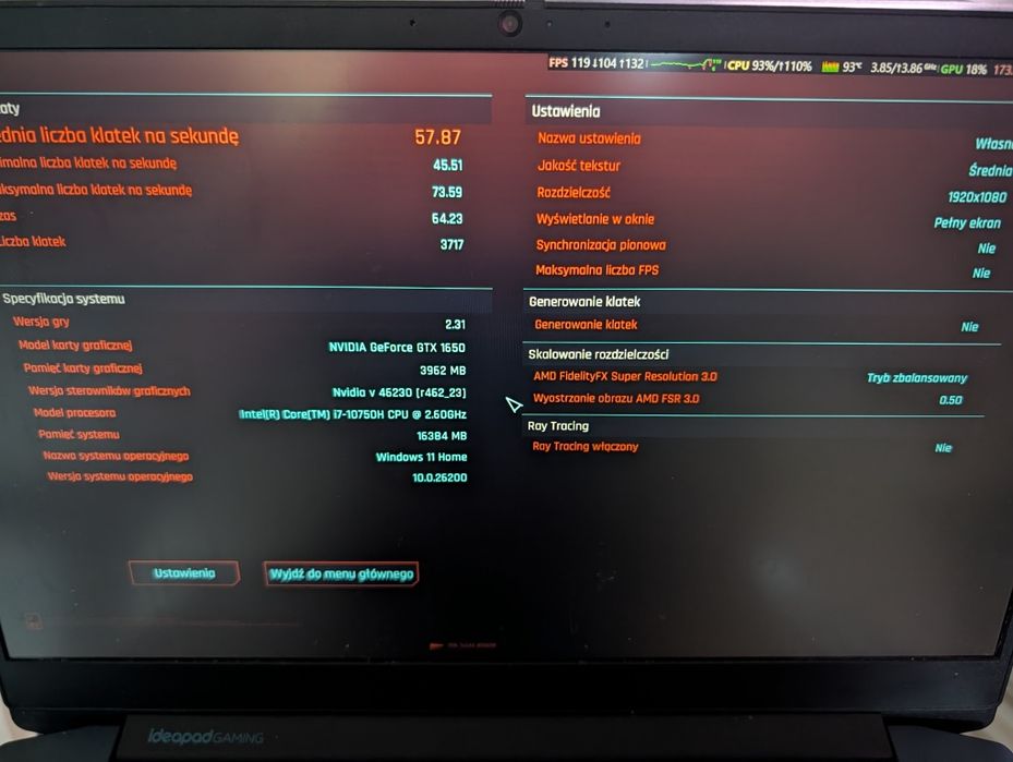 LAPTOP GAMINGOWY | i7 10750H | GTX 1650 | 16GB | 1.2TB