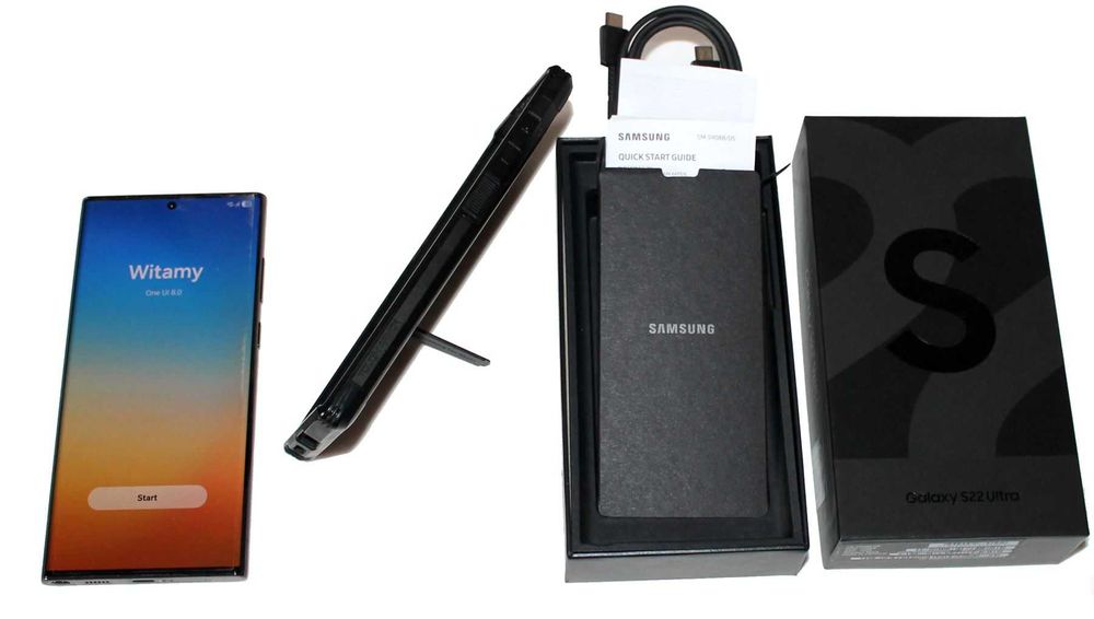 Samsung Galaxy S22 Ultra SM-S908B/DS czarny skl.kpl. FOLIE + GRATISY