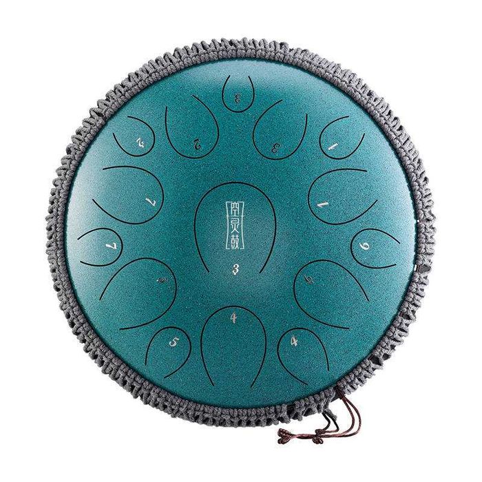 Round tongue drum Hluru TY15-14-Malachit 14" 15gł. Tank Drum steeldrum
