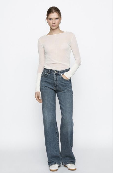 Джинси Massimo Dutti з високою талією та широкими штанинами