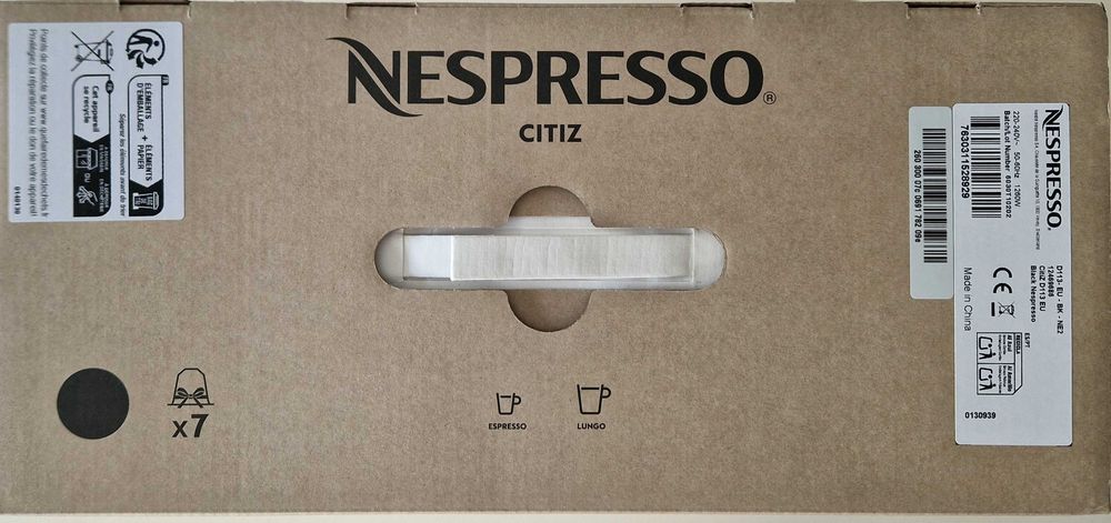 Máquina de Café Nespresso CitiZ (Black) – Rigorosamente Nova