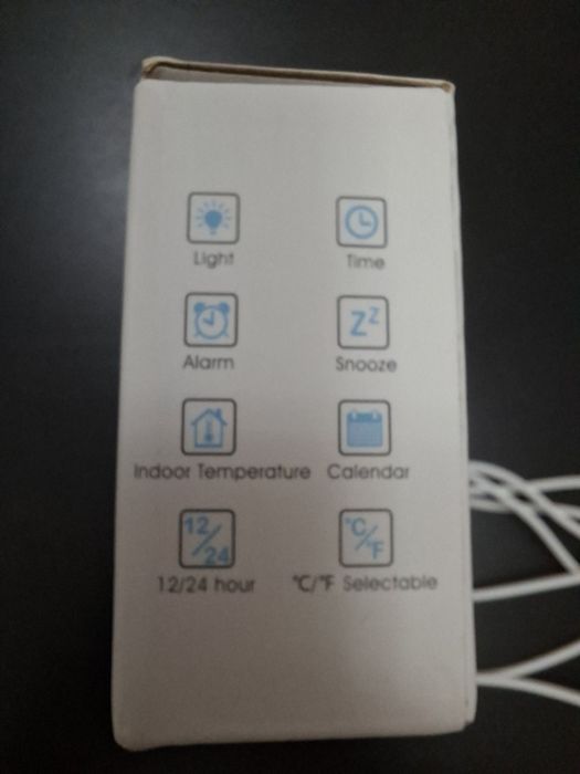 Relógio Digital LED com Temperatura, Alarme e Brilho Ajustável64171725584386123