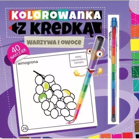 Kolorowanka Z Kredką. Warzywa I Owoce. Nowy Produkt