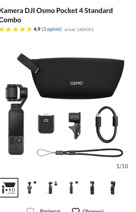 Kamera DJI osmo pocket 4 standard