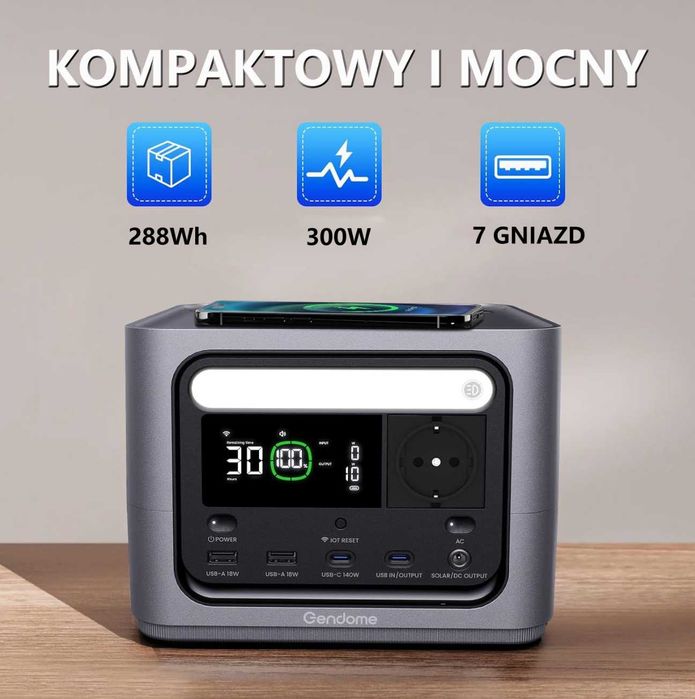 Зарядна портативна станція станция Павербанк типу EcoFlow 300Вт