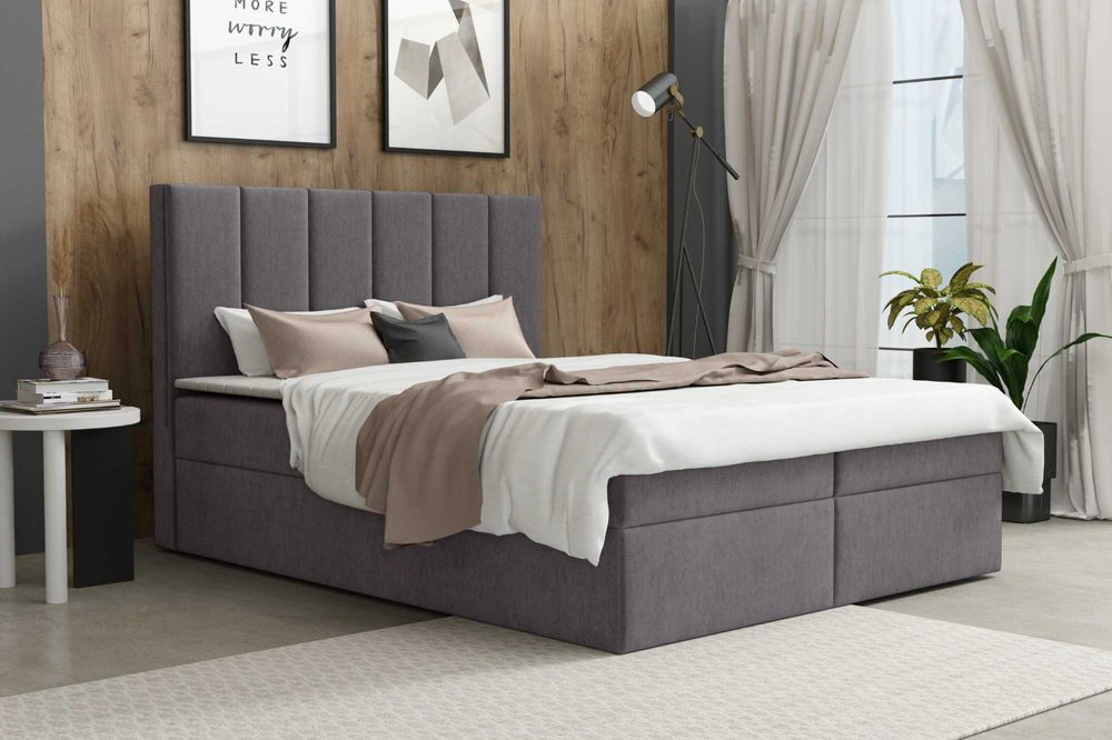 Łóżko kontynentalne Paris 140/160/180. Dwa pojemniki, sprężyny!