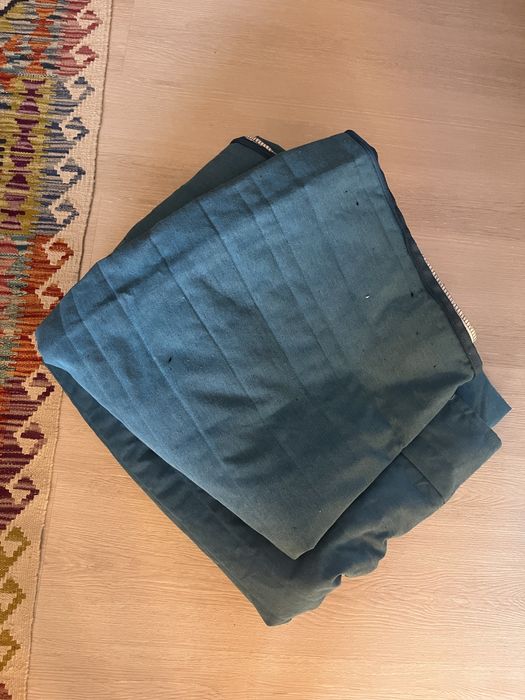 Capa azul para sofá cama