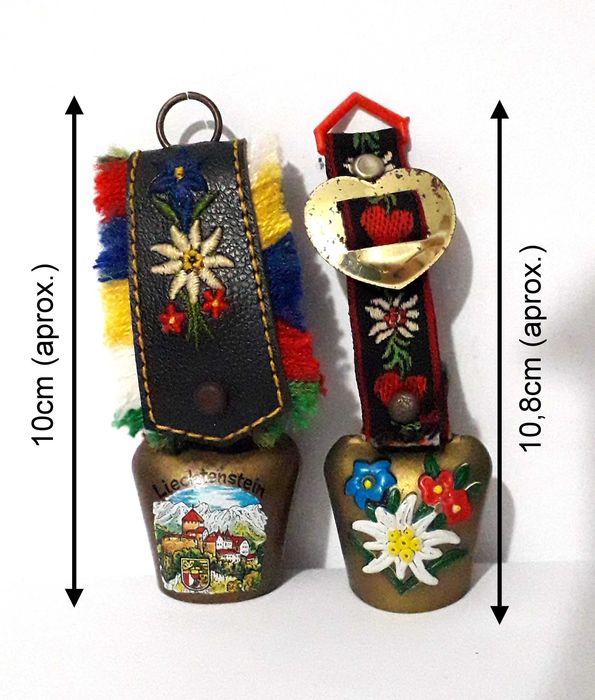 3 Sinos de latão/metal Áustria e Suiça (vintage)