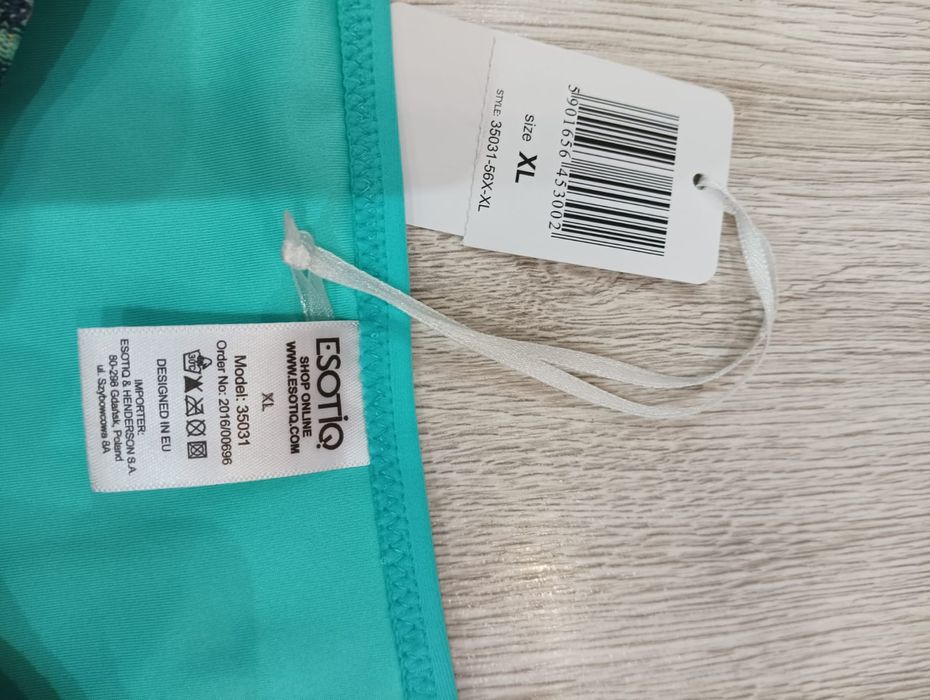 Turkusowe majtki dół od stroju kąpielowego nowe wzory wiązany esotiq X