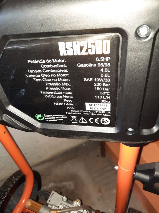 Lavadora de pressão nova 200bar