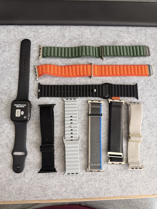 Apple Watch Series 5 44mm Space Gray + 8 pasków | pudełko | sprawny