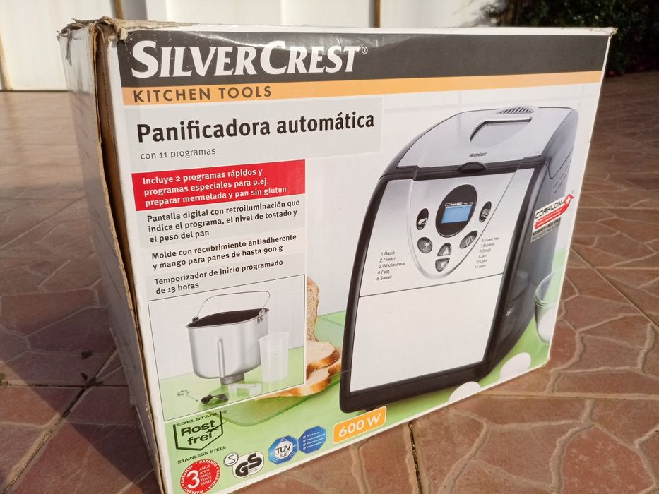 Cuba e pá da Máquina de Pão Silver Crest