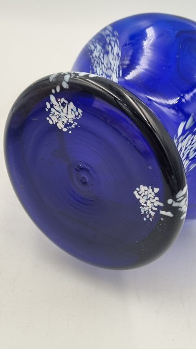 Śliczny kobaltowy wazon Huta Krosno