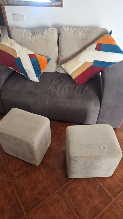 Sofá 2 lugares com 2 bancos