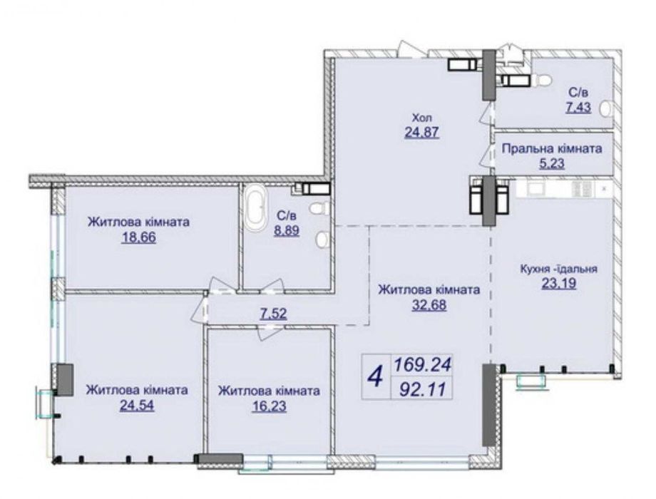 Продаж 4к (169м2) Новопечерські Липки Видова 7 черга 2850 $/м2